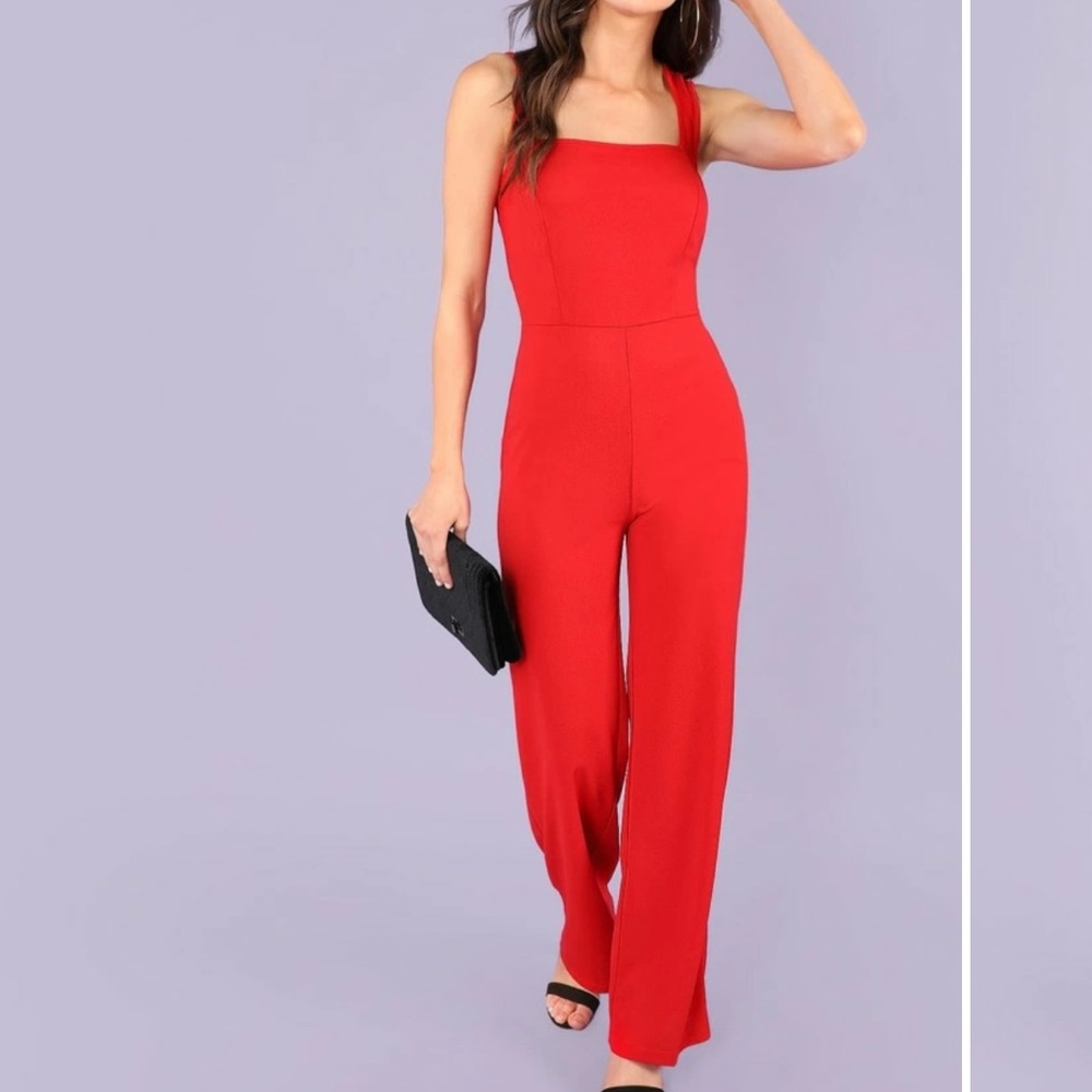 Red jumpsuit